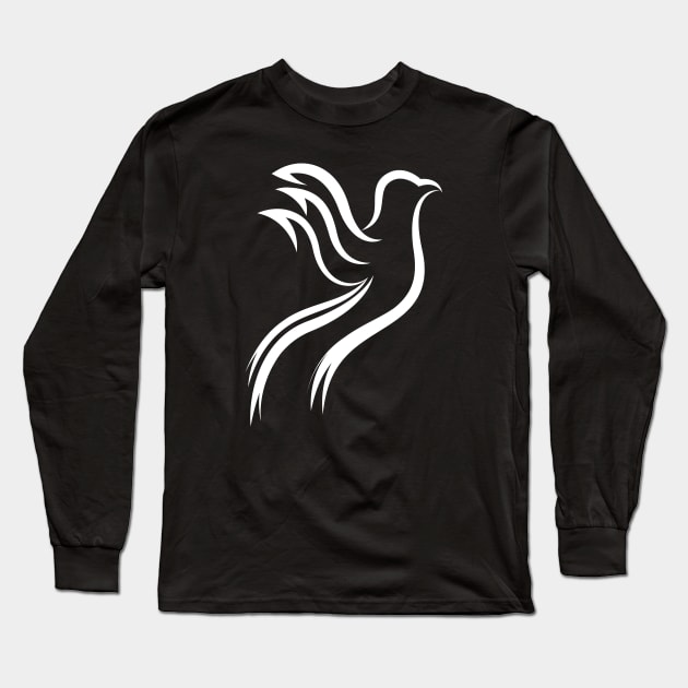 white bird Long Sleeve T-Shirt by Express Yourself everyday